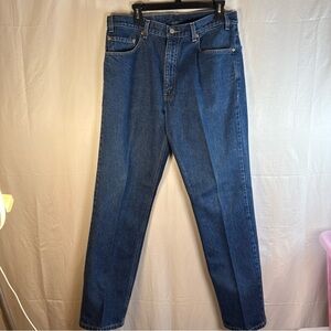 Levi's Dark Blue Straight Jeans 505 Regular Straight Leg Size 36x32 Preowned